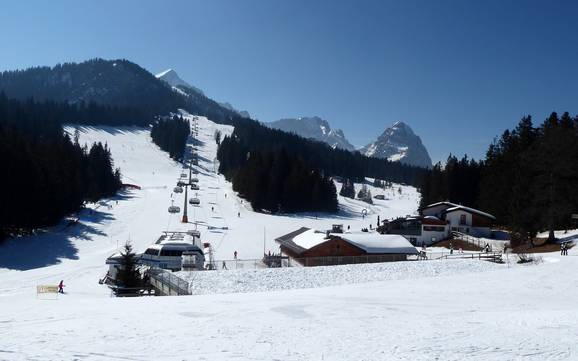Größter Höhenunterschied in der Zugspitz Arena Bayern-Tirol – Skigebiet Garmisch-Classic – Garmisch-Partenkirchen