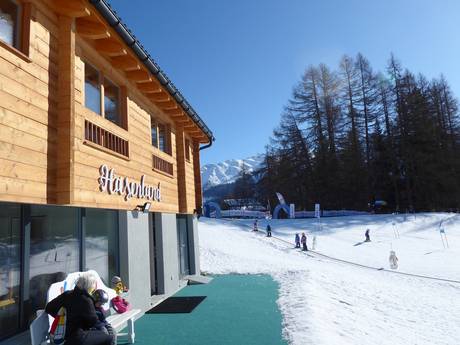 Snowli's Hasenland der Schweizer Schneesportschule Bellwald