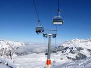 Trübsee-Jochpass - 4er Hochgeschwindigkeits-Sesselbahn (kuppelbar) mit Abdeckhauben