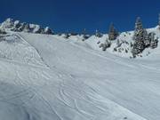 Abfahrt an der Glattjochbahn