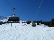 Schlegelkopfbahn 1 - 4er Hochgeschwindigkeits-Sesselbahn (kuppelbar) mit Abdeckhauben und Sitzheizung