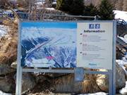 Pistenplan an der Talstation Prämajur