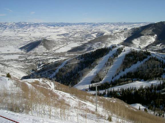 Blick über das Skigebiet Park City