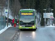 Skibus an der Nebelhornbahn in Oberstdorf