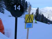 Warnung vor starkem Gefälle