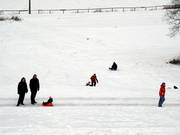 Der Rodelhang unterhalb der Skipiste