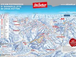 Pistenplan SkiWelt Wilder Kaiser-Brixental