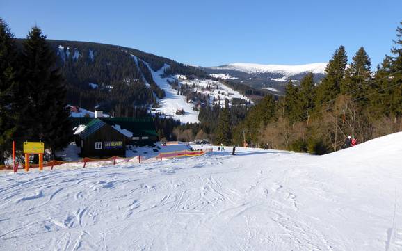 Skifahren bei Pec pod Sněžkou