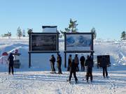 Pistenplan und Pistenausschilderung im Skigebiet Tandådalen/Hundfjället