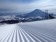 Exzellente Pistenpräparierung im Skigebiet Niseko