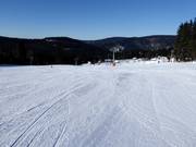 Sehr gute Pistenpräparierung im Skigebiet Spindlermühle