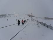 Blick auf das kleine Skigebiet