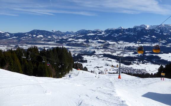 Größter Höhenunterschied in den Hörnerdörfern – Skigebiet Hörnerbahn – Bolsterlang