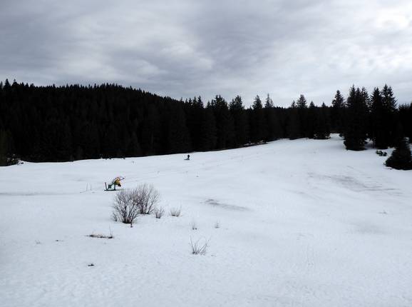 Blick auf den Skihang Veliko Polje