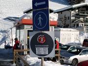 Information beim Einstieg am Lift