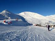 Übungspiste am Förderband in Pla d'Adet