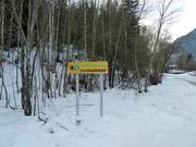 Pistenausschilderung im Skigebiet