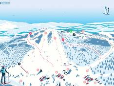 Pistenplan Sulitjelma Fjellandsby