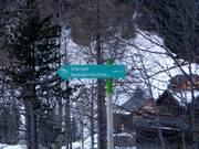 Loipenbeschilderung in Steg