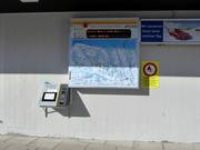 Informationstafel an der Talstation mit aktuellen Informationen