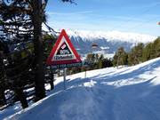 Zirbenfall-Abfahrt mit 80% Gefälle