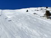 Sehr gute Pistenpräparierung in Splügen