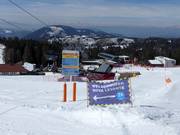 Pistenausschilderung im Skigebiet Carezza