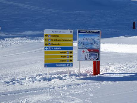 Reschenpass: Orientierung in Skigebieten – Orientierung Schöneben/Haideralm – Reschen/St. Valentin auf der Haide
