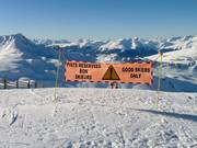 Good skiers only unterhalb der Varet Gondel