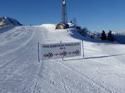 Ausschilderung der Talabfahrt