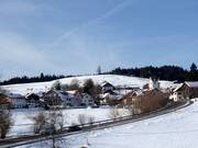 Blick auf die Unterkünfte in Eschach