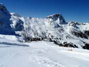 Blick auf die Pisten an der Troghöhe