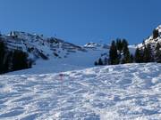 Skiroute bei der Gondelbahn Versettla