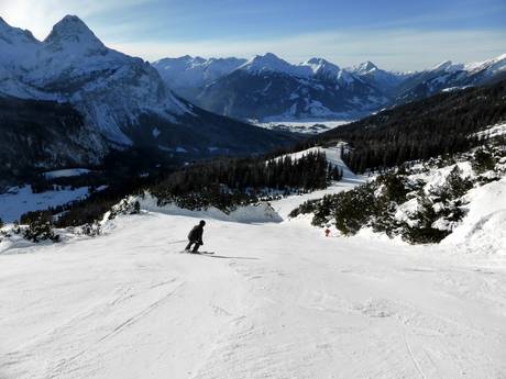 Wettersteingebirge und Mieminger Kette: Größe der Skigebiete – Größe Ehrwalder Alm – Ehrwald