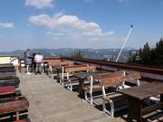 Skihütte an der Bergstation