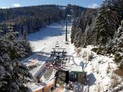 Schwaigbahn - 4er Sesselbahn fix geklemmt