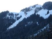 Blick auf die Streif-Rennstrecke