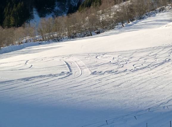 Die Piste am Skilift