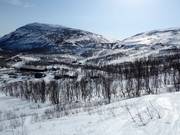 Blick über das Skigebiet Björkliden