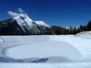 Speicherteich im Skigebiet