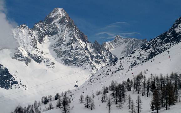 Gletscherskigebiet in Chamonix-Mont-Blanc