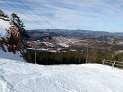 Steilstück im oberen Bereich an der Gondelbahn
