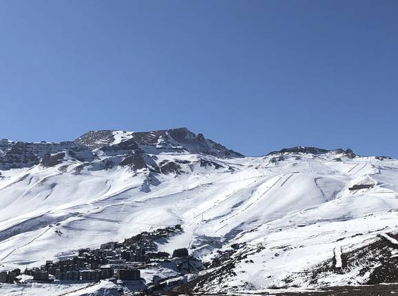 Blick über das Skigebiet La Parva