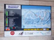 Pistenplan mit aktuellen Informationen an der Talstation Skiarena Hochficht