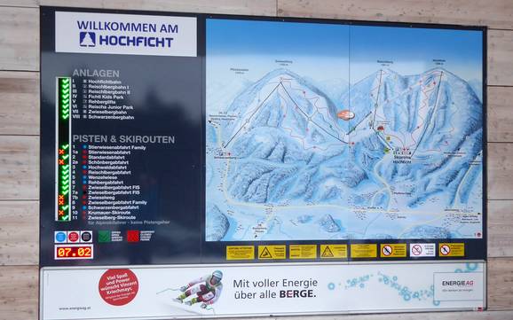 Ferienregion Böhmerwald: Orientierung in Skigebieten – Orientierung Hochficht