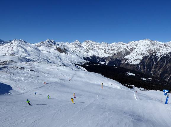 Blick über das Skigebiet Ratschings-Jaufen
