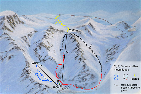 Skigebiet Espace Super Saint-Bernard – Bourg-St-Pierre