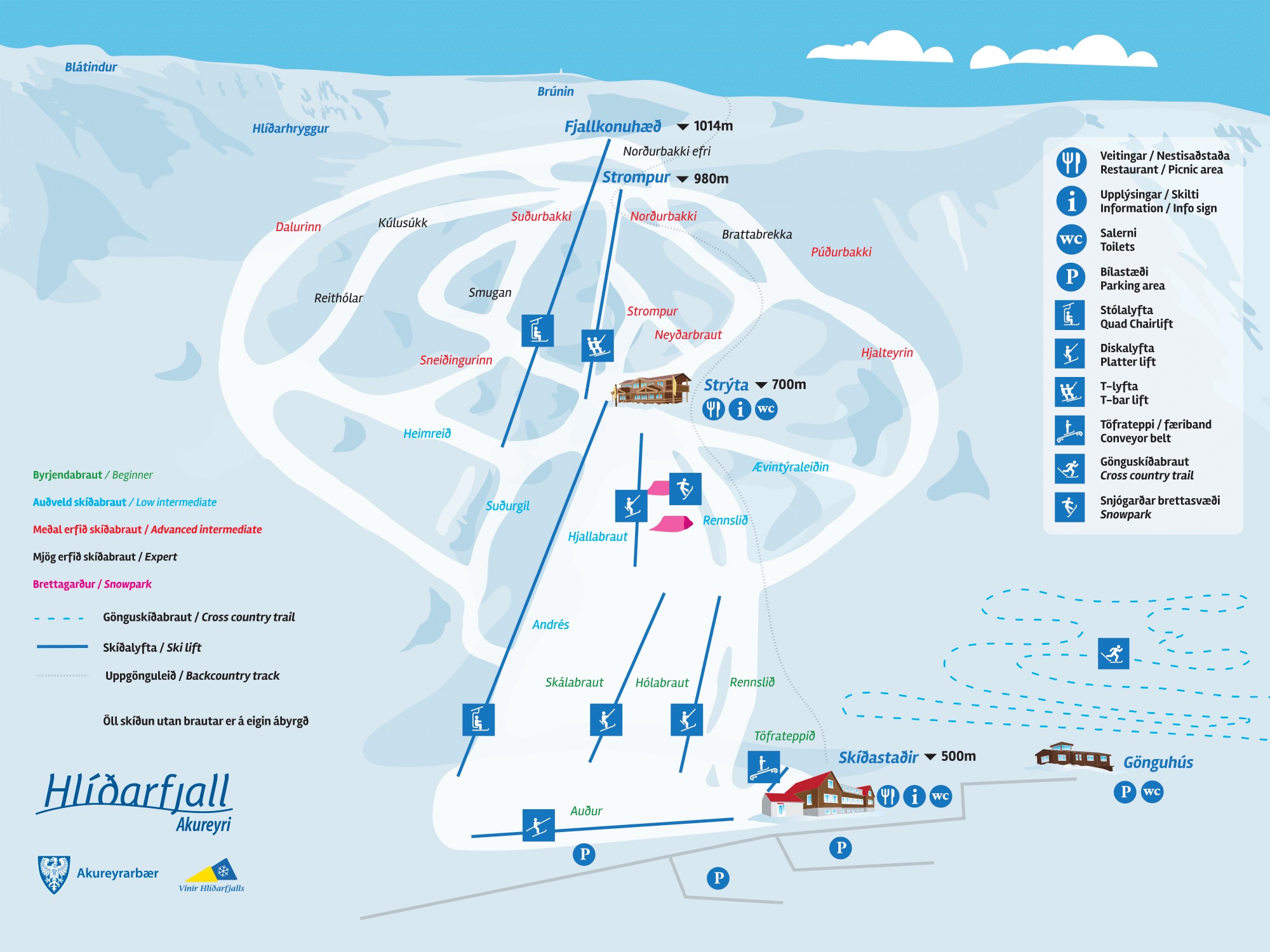 Skigebiet Hlíðarfjall – Akureyri