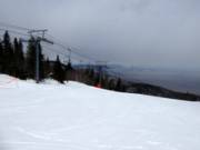Blick vom höchsten Punkt im Skigebiet Le Massif de Charlevoix