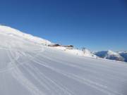 Breite und bestens präparierte Pisten warten im Skigebiet Gargellen